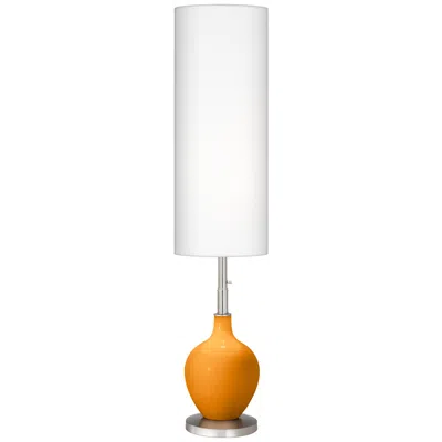 Color Plus Ovo 60" High Carnival Orange Modern Glass Floor Lamp