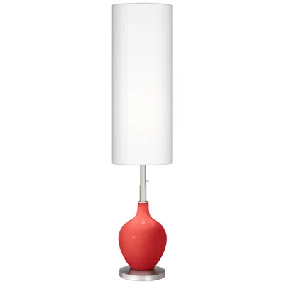 Color Plus Ovo 60" High Cherry Tomato Red Floor Lamp