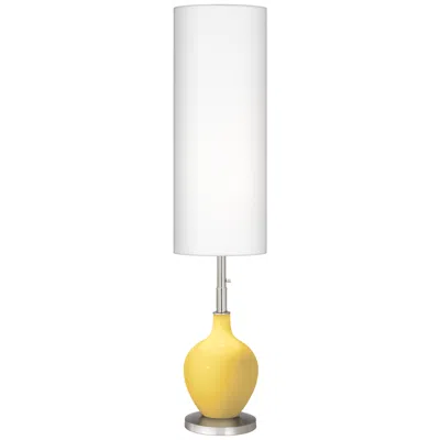 Color Plus Ovo 60" High Lemon Zest Yellow Floor Lamp