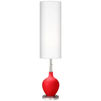 Color Plus Ovo 60" High Modern Bright Red Floor Lamp