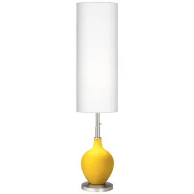 Color Plus Ovo 60" High Modern Citrus Yellow Floor Lamp