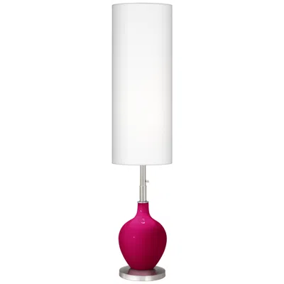 Color Plus Ovo 60" High Modern French Burgundy Red Floor Lamp