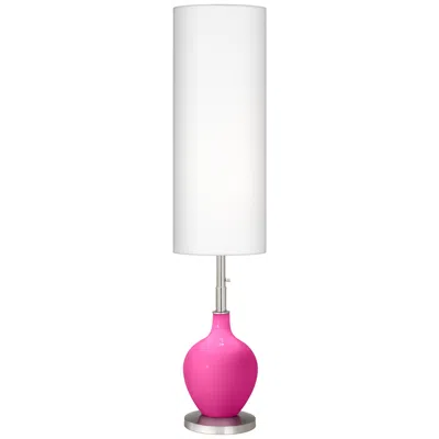 Color Plus Ovo 60" High Modern Fuchsia Pink Floor Lamp