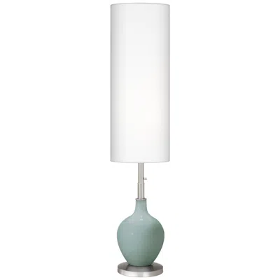 Color Plus Ovo 60" High Modern Glass Aqua-sphere Blue Floor Lamp