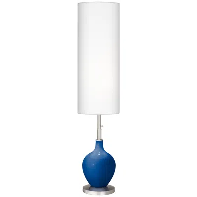Color Plus Ovo 60" High Modern Glass Hyper Blue Floor Lamp