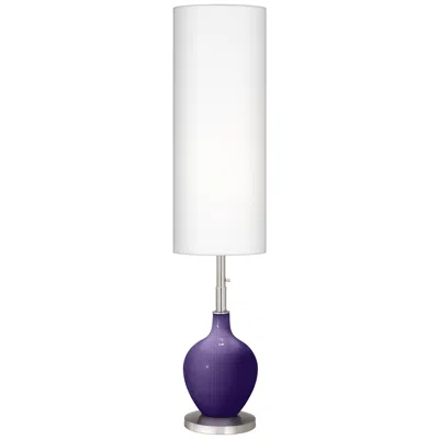 Color Plus Ovo 60" High Modern Glass Izmir Purple Floor Lamp