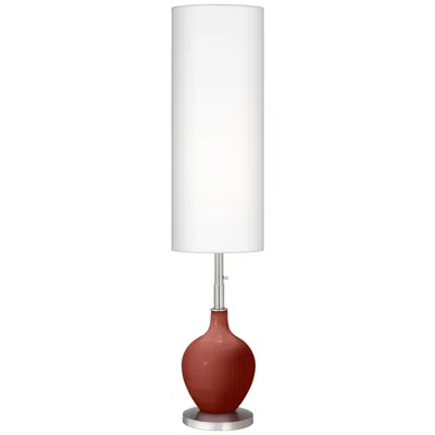 Color Plus Ovo 60" High Modern Glass Madeira Red Floor Lamp