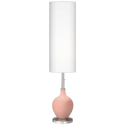 Color Plus Ovo 60" High Modern Glass Mellow Coral Floor Lamp