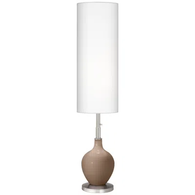 Color Plus Ovo 60" High Modern Glass Mocha Brown Floor Lamp