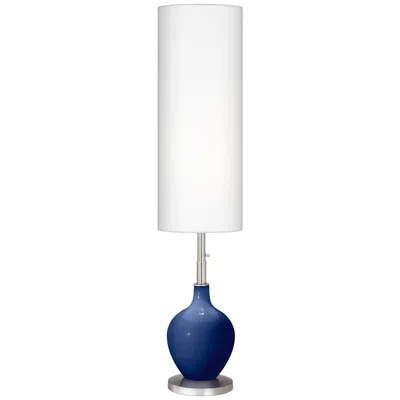 Color Plus Ovo 60" High Modern Glass Monaco Blue Floor Lamp