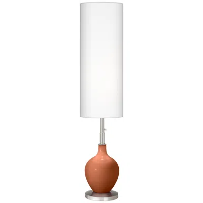 Color Plus Ovo 60" High Modern Glass Robust Orange Floor Lamp