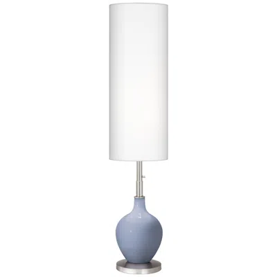 Color Plus Ovo 60" High Modern Glass Sky Blue Floor Lamp