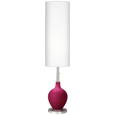 Color Plus Ovo 60" High Modern Glass Vivacious Pink Floor Lamp