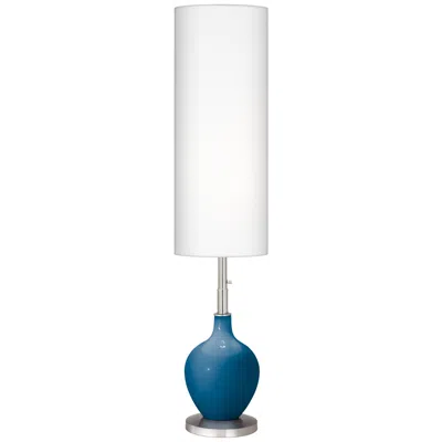 Color Plus Ovo 60" High Modern Mykonos Blue Floor Lamp