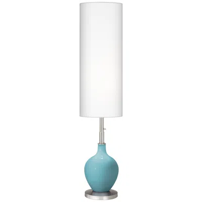 Color Plus Ovo 60" High Modern Nautilus Blue Floor Lamp