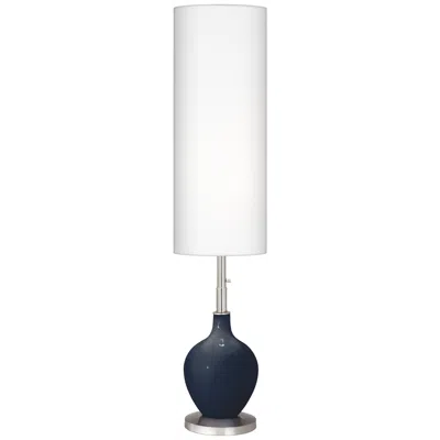 Color Plus Ovo 60" High Modern Naval Blue Floor Lamp
