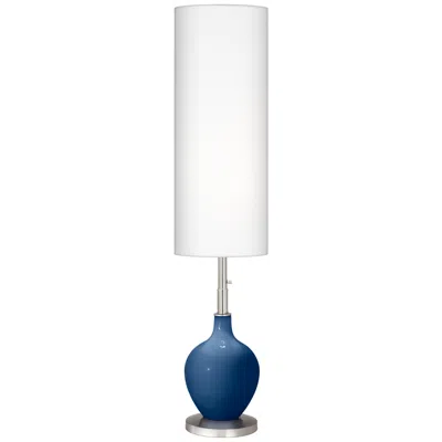 Color Plus Ovo 60" High Modern Regatta Blue Floor Lamp