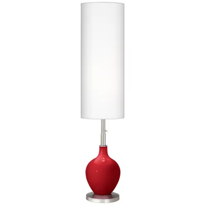 Color Plus Ovo 60" High Modern Ribbon Red Floor Lamp