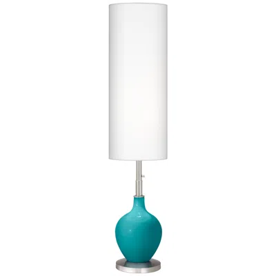 Color Plus Ovo 60" High Modern Surfer Blue Floor Lamp