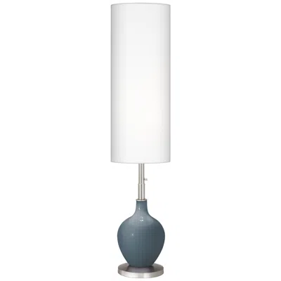 Color Plus Ovo 60" High Smoky Blue Floor Lamp