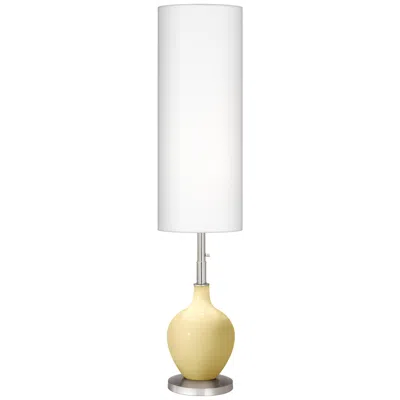 Color Plus Ovo 60" Modern Butter Up Yellow Floor Lamp