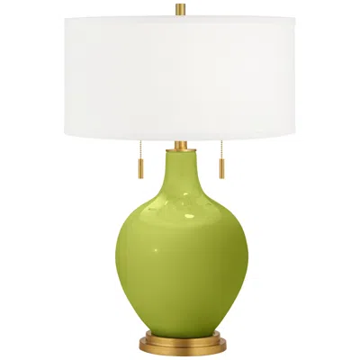 Color Plus Parakeet Toby Brass Accents Table Lamp