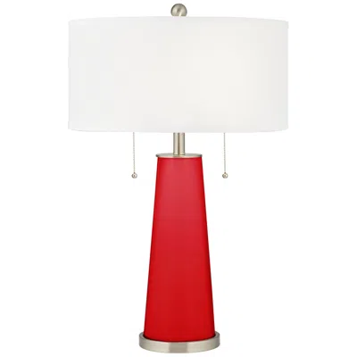 Color Plus Peggy 29 3/4" Bright Red Glass Table Lamp