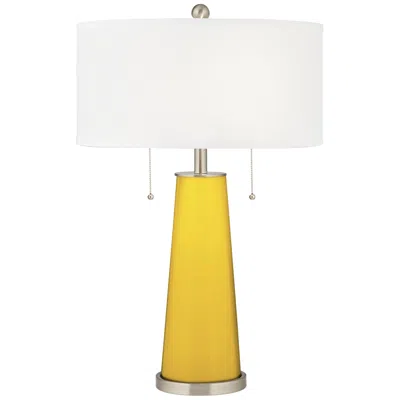 Color Plus Peggy 29 3/4" Citrus Yellow Glass Table Lamp