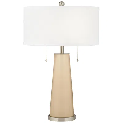 Color Plus Peggy 29 3/4" Colonial Tan Glass Table Lamp