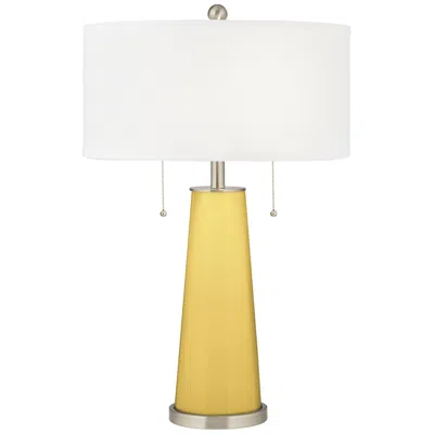 Color Plus Peggy 29 3/4" Daffodil Yellow Glass Table Lamp