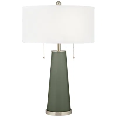 Color Plus Peggy 29 3/4" Deep Lichen Green Glass Table Lamp