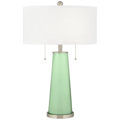 Color Plus Peggy 29 3/4" Flower Stem Green Glass Table Lamp