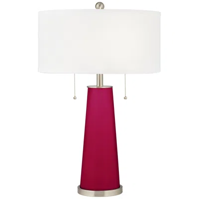 Color Plus Peggy 29 3/4" French Burgundy Red Glass Table Lamp