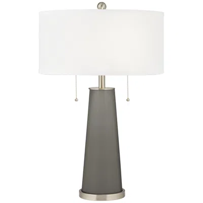 Color Plus Peggy 29 3/4" Gauntlet Gray Glass Table Lamp