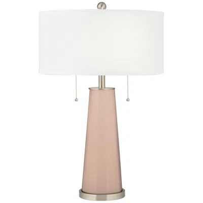 Color Plus Peggy 29 3/4" Italian Coral Pink Glass Table Lamp