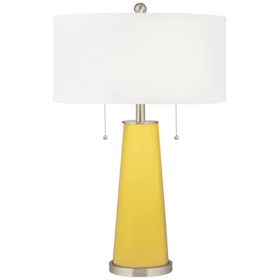 Color Plus Peggy 29 3/4" Lemon Zest Yellow Glass Table Lamp