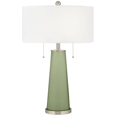 Color Plus Peggy 29 3/4" Majolica Green Glass Table Lamp