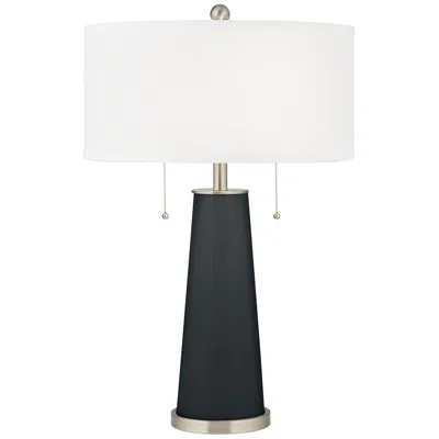 Color Plus Peggy 29 3/4" Modern Glass Black Of Night Table Lamp