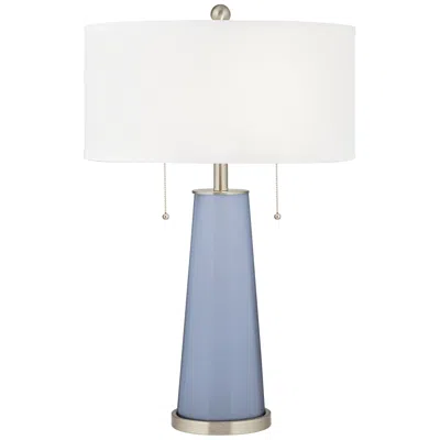 Color Plus Peggy 29 3/4" Modern Glass Blue Sky Table Lamp