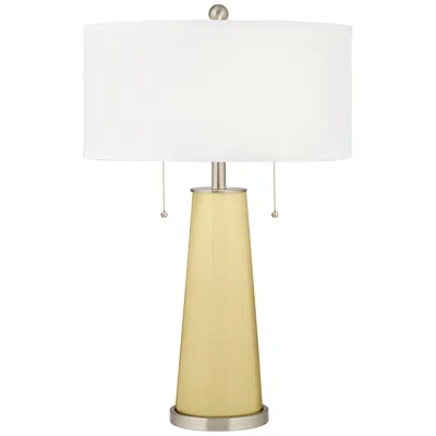 Color Plus Peggy 29 3/4" Modern Glass Butter Up Yellow Table Lamp