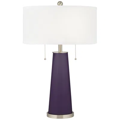 Color Plus Peggy 29 3/4" Quixotic Plum Purple Glass Table Lamp