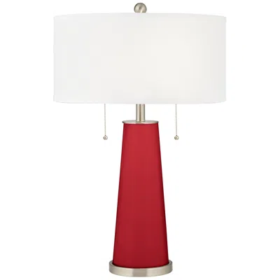 Color Plus Peggy 29 3/4" Ribbon Red Glass Table Lamp