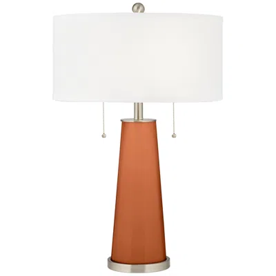 Color Plus Peggy 29 3/4" Robust Orange Glass Table Lamp