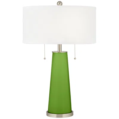 Color Plus Peggy 29 3/4" Rosemary Green Glass Table Lamp