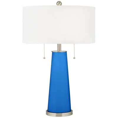 Color Plus Peggy 29 3/4" Royal Blue Glass Table Lamp