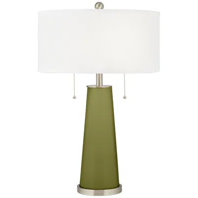 Color Plus Peggy 29 3/4" Rural Green Glass Table Lamp