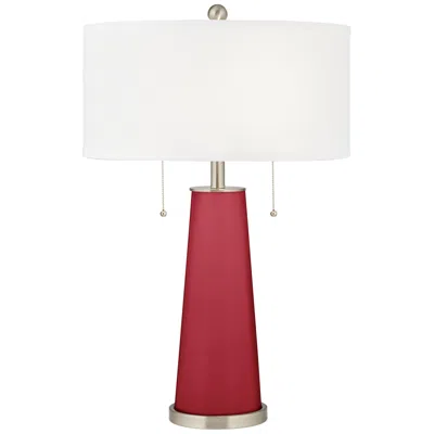 Color Plus Peggy 29 3/4" Samba Red Glass Table Lamp