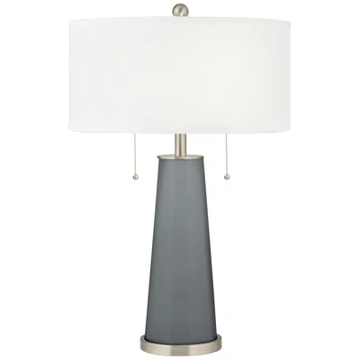 Color Plus Peggy 29 3/4" Software Gray Glass Table Lamp