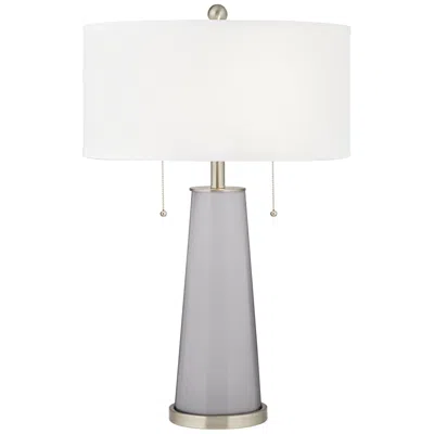 Color Plus Peggy 29 3/4" Swanky Gray Glass Table Lamp