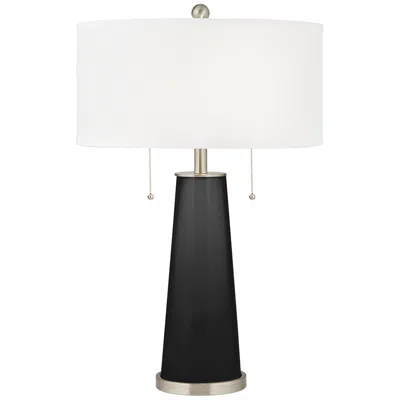 Color Plus Peggy 29 3/4" Tricorn Black  Glass Table Lamp